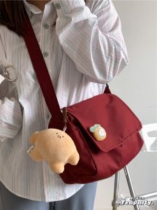 Chic Pure Color Large Capacity Crossbody Bag Womens Single Shoulder Bag Messenger Bag Casual Leisure Fashionable Backpack