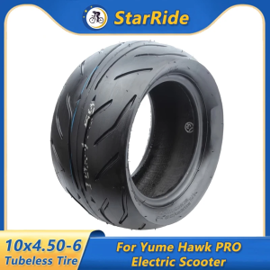 10x4.50-6 Tubeless Tire 10 Inch Vacuum Tyre For Yume Hawk PRO Electric Scooter 10*4.50-6 Thickened Wear-Resistant Tires Parts