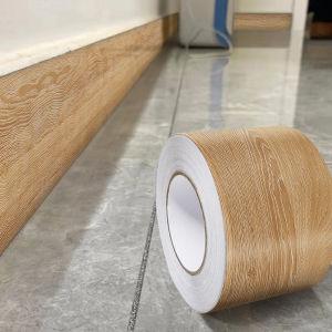 Skirting Line Wall Self-Adhesive Sticker Wood Grain Waterproof Sticker Baseboard Edge Banding Corner Foot Paper Stair Tile Color Change Sticker