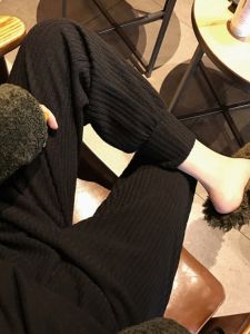 Womens Casual Corduroy Grandmother Pants Autumn Winter Fleece Lined Loose Fit Sporty Trousers High Waist Elastic Waist