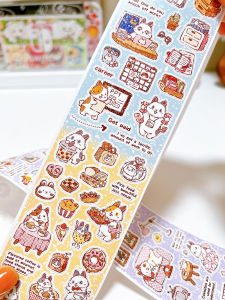 Adorable Rabbit Bucci Family Sticker Roll Small Bear Cloth Guka Cute Daily Stickers Arts And Crafts Supplies Business Needs