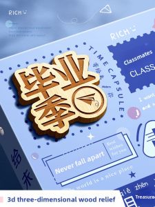 MONLEYTA | Adorable Minimalist Graduation Scrapbook Cute Student Yearbook High School Freshman Journal Simple Design Memory Album