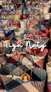 TIYA NATY Handwoven Banig Bayong Tote Bag – Native Handbag Eco-Friendly Gift Packaging Wedding Christmas Beach & Summer Bag