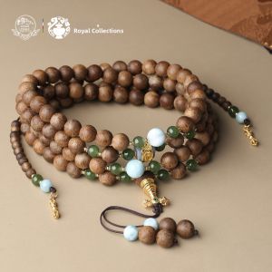 POTALA PALACE | Bodhimaṇḍala Agarwood and Jade 108 Beads Prayer Necklace