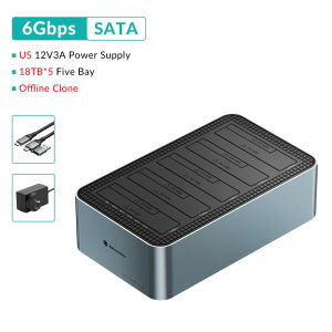 Yottamaster 4/5 Bay USB C HDD Docking Station SATA to USB 3.0 Adapter Hard Drive Enclosure Dock Station  with Offline Clone for SATA 2.5" 3.5" SSD HDD