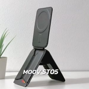 [ส่งเร็ว] Moov ST05 Magnetic Wallet & Stand ที่ใส่บัตรติดโทรศัพท์ ขาตั้งมือถือ แม่เหล็ก Tripod พับเก็บได้ Card holder กระเป๋าใส่บัตร snap on ขาตั้งสำหรับ SMARTPHONE แบบแม่เหล็ก ไม้เซลฟี่