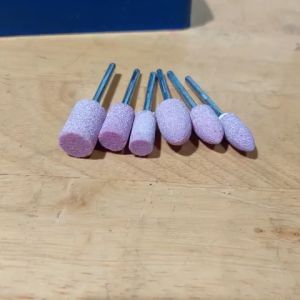 Đá mài hồng chân 3mm đầu hình trụ hình nhọn phi 8mm/10mm/12mm dùng  cho máy mài hơi được sử dụng để mài và đánh bóng gỗ kim loại và khuôn DIY v.v.- Cửa Hàng Nam