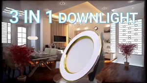 5W 20pcs Tricolor LED Downlight Ceiling Light Recessed LED Round Aluminum Pin Light LED Ceiling Light