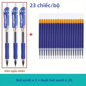 MROOFUL | 23 Chiếc Bộ Bút Bi Có Thể Thu Vào 0.5 Mm Điểm Tốt Dung Tích Lớn Đen/Đỏ/Mực Xanh Có Thể Thay Thế Văn Phòng Phẩm Cho Đồ Dùng Học Tập