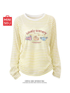 Miniso | Stripe T-shirt For Women Thin Blouse