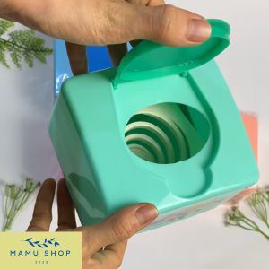 Hộp đựng giấy ăn để bàn hộp đựng khăn giấy vuông nhựa có nắp Mamu shop M154