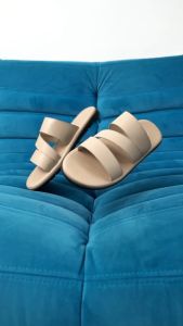 Cogen Sendal Cowok Sandal Slop Pria Kulit Nyaman - Feel Nufort - Cello Creme