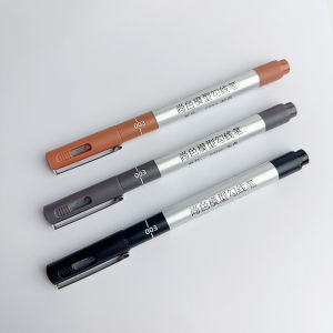 Fashion Extremely Fine Hook Line Pen Gundam Model Hand-Made Color Special Oily Hook Line Mark Pen 0.15mm Black Gray and Brown