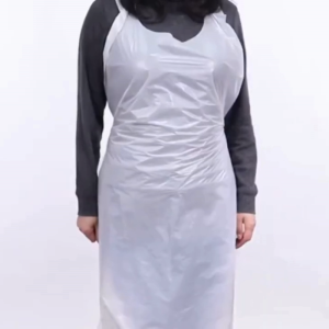 (1 CTN) PE Disposable Plastic Apron Plastik Pakai Buang Transparent White 70x140cm Waterproof Oil Resistant围裙塑料一次性防水防油