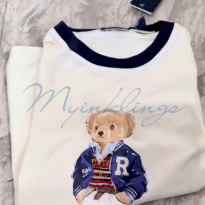 POLO BEAR COTTON JERSEY TEE SHIRT OFF-WHITE