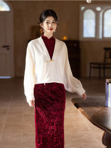 Red Velvet Traditional Chinese Cheongsam 2026 New Model