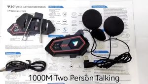 MOFOX Y10-2x Bluetooth 5.3 Intercom Helmet Headset Wireless Hands-Free Motorcycle Waterproof Headset Speaker