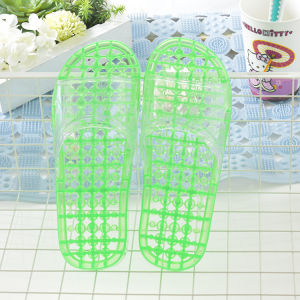 Bathroom Slippers Couple Home Bathing Crystal Plastic Men Anti-slip Flat Bottom Massage Slippers Women Summer Indoor