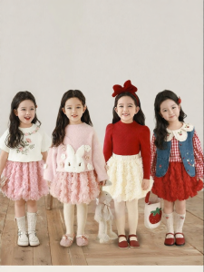 YOEHYAUL | Rose Tulle Custom-made Princess Skirt for Girls
