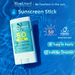 BLUE LIZARD Kids SPF 50 Mineral Sunscreen Stick 0.5oz Water Resistant No White Cast Oxybenzone Free Pocket-sized Travel Size Hydrating Facial Skincare