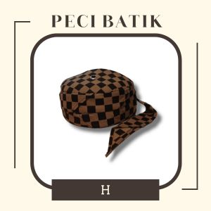 Peci Kuluk Songkok Kopiah Batik Permanen (kode: H) Tersedia untuk Anak-anak sampai Dewasa
