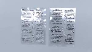 Briartw Merry Christmas Stamp for Cards MakingBlessings Peace Love Clear Rubber Stamps Seal Stamping DIY Scrapbooking Embossing Craft Cardmaking Album Handmade Art Decorations Gift Greeting Card