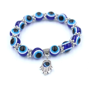 Evil Eye Bracelet Evil Eye Protection Lucky Charm with Hamsa Fatima Hand Evil Eye Bracelet Feng Shui Money Amulet