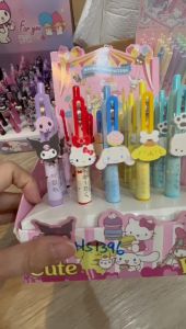 HS1396 1 PCS Kawaii Student Stationery Cute Kids 0.5mm Press Pen Gel Pen (Black)