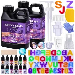 QIAO | Epoxy Resin Kit Crystal Clear Epoxy Resin Kit No Yellowing No Bubble Art Resina Casting Resins for Art Crafts Jewelry Making