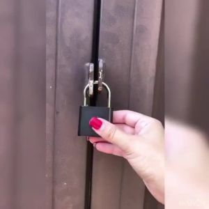 KERUI Keyless USB Charging Fingerprint Lock Smart Padlock Waterproof Door Lock 0.2sec Unlock Portable Anti-theft Padlock Zinc