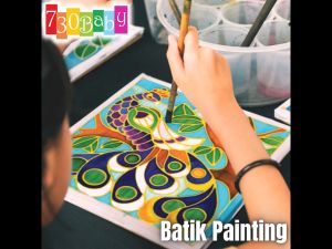 IsALifestyle Batik Painting Kit Kid Art & Craft Canvas Color Dye and Brush for Event/Workshop/School/Party (21cm x 21cm)