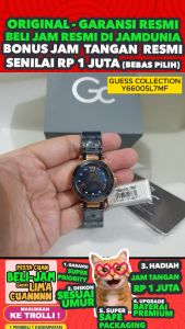 GUESS GC ORIGINAL - GC GUESS Y66005L7MF - WOMEN LA - Biru - Stainless Steel - Diameter 3.2 CM. WR 100 Meter Jamdunia / Jam dunia JD18 Jam Tangan Wanita Jam Tangan Cewek Jam Wanita Jam Anti Air GUESS Y 66005 7MF GUESS Y66005 GUESS COLLECTION GC 66005