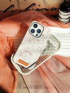 Retro Magnolia Floral Design Filing Soft Shell Two-In-One French Line Sketch Original High-End  15 New Phone Case Suitable for 13 Anti-Fall Dirt-Resistant 14 pro Protective Cover