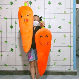 GỐI ÔM CHO BÉ MẪU GIÁO HÌNH CÀ RỐT VẢI NHUNG LÔNG MỊN GÒN MỀM GÒN AN TOÀN CHO BÉ