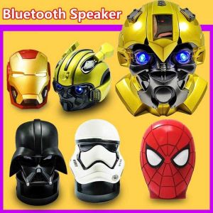 ♥ SFREE Shipping ♥ Iron Man Transformers Bumblebee Portable Bluetooth Speaker Wireless Subwoofer Speakers Gift Creative Hand Made Optimus Prime with FM Radio USB MP3 TF transformers whit LED Light
