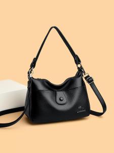 Genuine Leather Womens Shoulder Bag Large Capacity Soft Leather Winter Handbag Tote Bag for Middle-Aged Mothers Fashionable