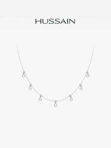 HUSSAIN | Luminous Tassel Pearl Necklace 925 Silver