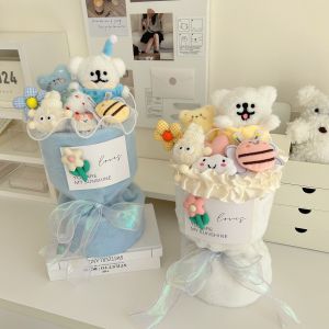 Creative Cartoon Line Dog Doll Bouquet Finished Product Graduation Season Birthday Gift Valentines Day Qixi Festival Bouquet