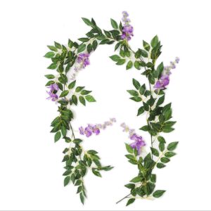 1/5PCS Artificial Flowers 2M Hydrangea Leaf Vine Wedding Decorative Plants Wall Arrangement Home Bathroom Decoration Accessories