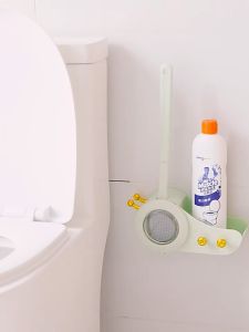 KBR แปรงขัดห้องน้ำ แปรงขัดชักโครก ขจัดสิ่งสกปรกของจุดบอด ด้ามยาวจับถนัดมือ เเบบติดพนัง หัวซิลิโคน