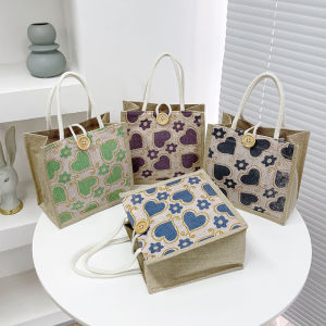 Túi Đeo Vai Nhỏ Thời Trang Cho Nữ Túi Xách Bằng Vải Canvas Hình Trái Tim Túi Xách Mềm Có Khóa Kéo Túi Xách Công Sở Thường Ngày