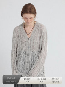 Sonders Special Woolen Bandage Light Thin Twist Knitted Cardigan Breathable Comfortable V-neck Long Sleeve Commute Style Womens Knitted Sweater