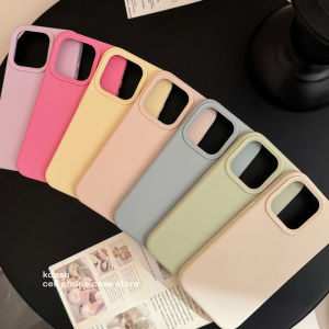 Kdash Pure Color Phone Case for iPhone 16 pro Max Apple 15 pro 14 pro Max 13 Women 13 pro Simple 14 Korean Personality 12 pro Full Cover Soft Shell