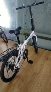 Xe đạp gấp Shibomei bánh 20inch có chắn bùn và ghế ngồi sau  xe đạp số siêu nhẹ tiện lợi Kèm video ảnh thực tế .