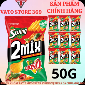 Bánh snack khoai tây 2 MIX OSTAR SWING vị pizza cà chua gói 50g