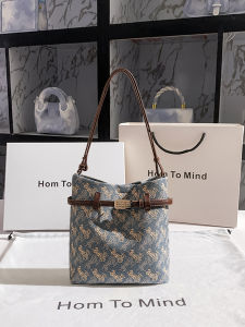 Genuine Leather Bucket Bag Womens Tote Bag Multi-Layer Partition Large Capacity Shoulder Crossbody Bag Birthday Gift