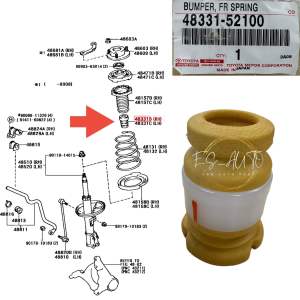 Original Toyota Ncp93 Vios 2007-2010 Front/Depan Absorber Bush Yaris 48331-52100