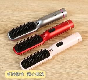 Hair Straightener Comb Newest LCD Digital Display Negative Ion Anti scalding hair curler Negative Ion Hair Straightener Hair Curler Iron 2 in 1 Comb 直板夹 负离子 Anti Scald Hair Brush Sikat Pelurus Rambut