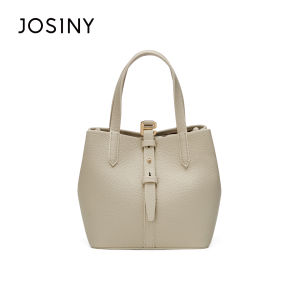 Josiny | Simple and Versatile Work Bag Women Plain Color Bucket Bag
