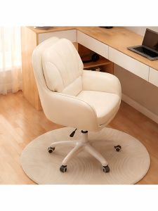 Comfortable Home Computer Chair Adjustable Backrest Study Office Desk Chair for Dormitory Bedroom Rotatable Makeup Chair